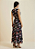 Vestido Morena Rosa Longo Decote Canoa Com Faixa Preto - Imagem 3