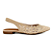 Slingback Manu Bordada Valentina Flats Creme - Imagem 1