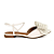 Slingback Hanna com Laço Tramado Valentina Flats Off White - Imagem 1