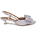 Kitten Heels Slingback Penelope com Laço Tramado Salto Baixo Valentina Flats Cinza - Imagem 1