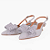 Kitten Heels Slingback Penelope com Laço Tramado Salto Baixo Valentina Flats Cinza - Imagem 2
