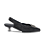 Kitten Heels Slingback Tramado Sophie Pedraria Salto Baixo Valentina Flats Preto - Imagem 1