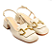 Slingback Couro Off White Salto Baixo Cecconello - Imagem 3