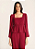 Blusa Zinco Decote Quadrado Manga Longa Detalhe Elástico Bordo - Imagem 1