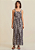 Vestido Morena Rosa Longo Decote Reto Com Faixa Preto - Imagem 1