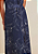 Vestido Morena Rosa Longo Decote Redondo Com Faixa Azul Marinho - Imagem 2