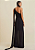 Vestido Morena Rosa Longo Decote Assimétrico Com Faixa Preto - Imagem 3