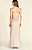 Vestido Zinco Longo Decote V Com Fenda Rosa - Imagem 4