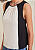 Blusa Morena Rosa Decote Redondo Sem Manga Composê De Cores Preto - Imagem 3