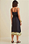 Vestido Morena Rosa Midi Decote Reto Estampa Localizada Preto - Imagem 4