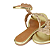 Sandália Rasteira Valentina Flats Ouro - Imagem 3