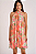 Vestido Zinco Curto Gola Alta Com Babado Laranja - Imagem 2