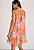 Vestido Zinco Curto Gola Alta Com Babado Laranja - Imagem 4