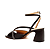 Sandália Couro Preto Salto Bloco Médio Cecconello - Imagem 4