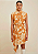 Vestido Morena Rosa Curto Gola Camisa Com Faixa Laranja - Imagem 1