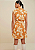 Vestido Morena Rosa Curto Gola Camisa Com Faixa Laranja - Imagem 5