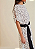 Vestido Morena Rosa Midi Decote Redondo Barra Assimétrica Preto - Imagem 3