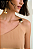 Blusa Morena Rosa Decote Assimétrico Alça Bicolor Bege - Imagem 3