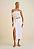 Saia Morena Rosa Reta Alta Midi Off White - Imagem 2