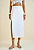 Saia Morena Rosa Reta Alta Midi Off White - Imagem 1
