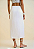Saia Morena Rosa Reta Alta Midi Off White - Imagem 3