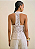 Blusa Morena Rosa Decote V Cava Francesa Detalhe Renda Cru - Imagem 3