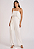 Macacao Zinco Reto Com Babado Off White - Imagem 1