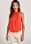 Blusa Zinco Frente Única Cava Francesa Amarração Cóstas Vermelho - Imagem 1