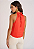Blusa Zinco Frente Única Cava Francesa Amarração Cóstas Vermelho - Imagem 4