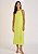 Vestido Zinco Sólto Decote Careca Sem Manga Midi Verde - Imagem 1