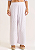 Calca Zinco Pantalona Reta Cós Alto Bolso Faca Branco - Imagem 2