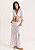 Calca Zinco Pantalona Reta Cós Alto Bolso Faca Branco - Imagem 1