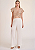 Calca Zinco Pantalona Cós Alto Detalhe Barra Off White - Imagem 1