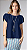 Blusa Maria.Valentina Decote Redondo Manga Curta Com Colar Azul Marinho - Imagem 1