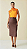 Saia Maria.Valentina Midi Lápis Com Fenda Marrom - Imagem 1