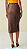 Saia Maria.Valentina Midi Lápis Com Fenda Marrom - Imagem 4
