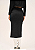 Saia Zinco Midi Reta Com Fenda Preto - Imagem 4