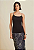 Blusa Morena Rosa Decote Reto Alça Tricôt Preto - Imagem 2