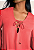 Blusa Zinco Decote V Manga Longa Com Amarração Rosa - Imagem 3