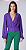 Blusa Maria.Valentina Decote Transpassado Manga Longa Com Lastex Roxo - Imagem 1