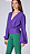 Blusa Maria.Valentina Decote Transpassado Manga Longa Com Lastex Roxo - Imagem 2