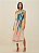 Vestido Morena Rosa Midi Decote Redondo Com Estampa Localizada - Imagem 2