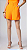 Shorts Maria.Valentina Linha A Detalhe Lateral Laranja - Imagem 2