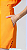 Shorts Maria.Valentina Linha A Detalhe Lateral Laranja - Imagem 3