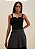 Regata Morena Rosa Ajustada Decote Quadrado Cropped Preto - Imagem 2