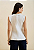 Regata Morena Rosa Ajustada Decote Transpassado Alongada Off White - Imagem 4