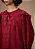 Blusa Maria.Valentina Oversized Decote Careca Manga Longa Padrão Bordo - Imagem 3