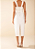 Vestido Morena Rosa Midi Ajustado Off White - Imagem 4