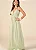 Vestido Longo Decote Feminino Verde - Imagem 1
