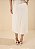 Saia Morena Rosa Evasê Alta Midi Off White - Imagem 4
